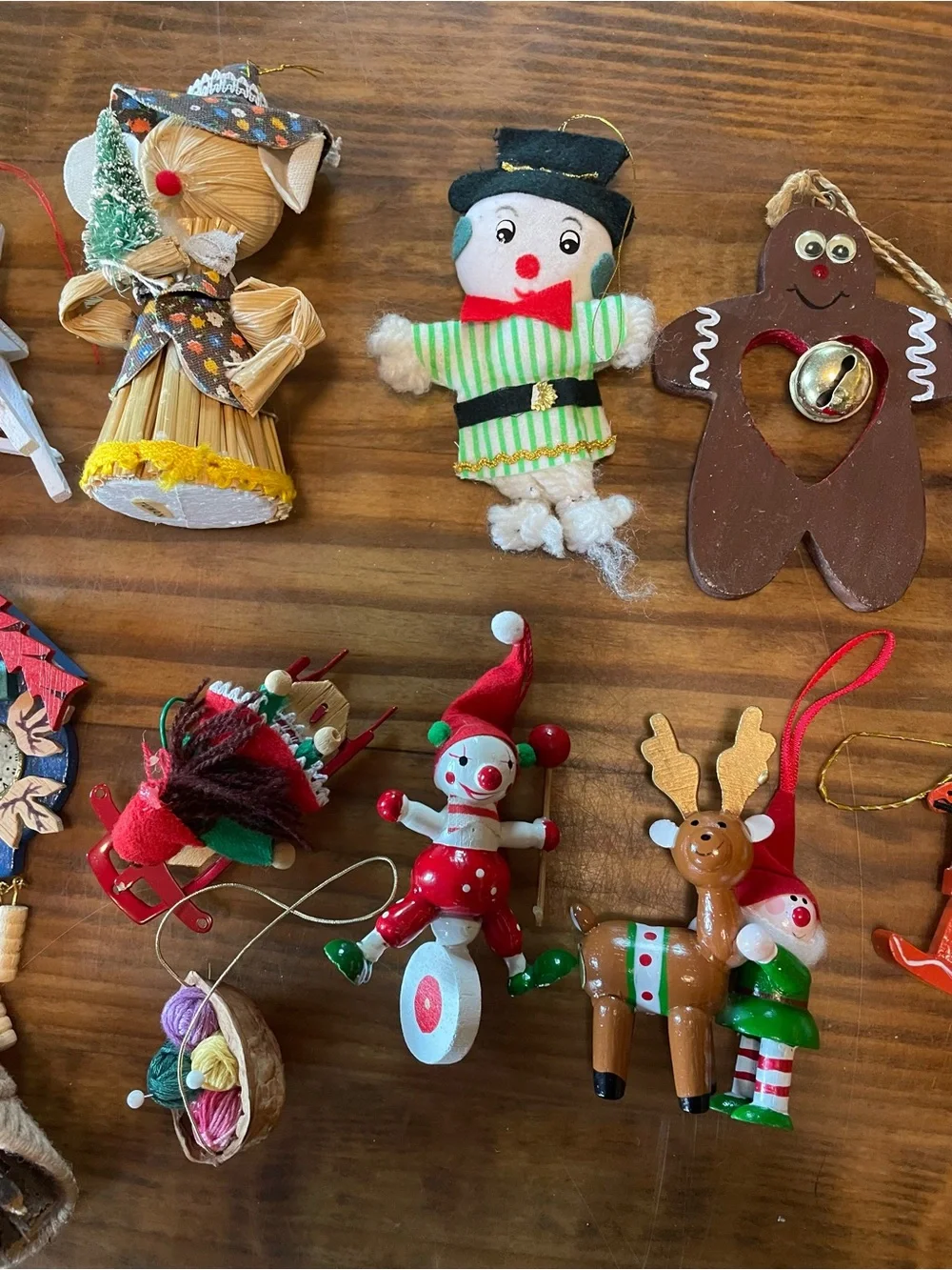 Large Mixed Lot Vintage Christmas Ornaments Rare wooden Japan etc. holiday decor